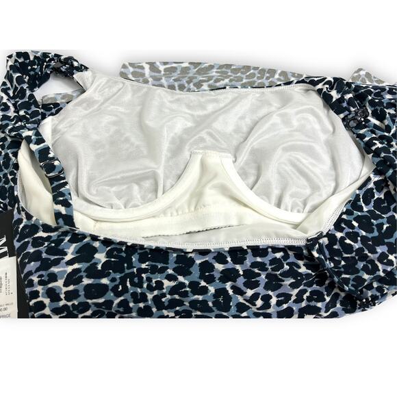 Miraclesuit Dazzle Tankini Underwire Top | Size 8 | Luxe Leopard - Black Grey - Picture 8 of 10